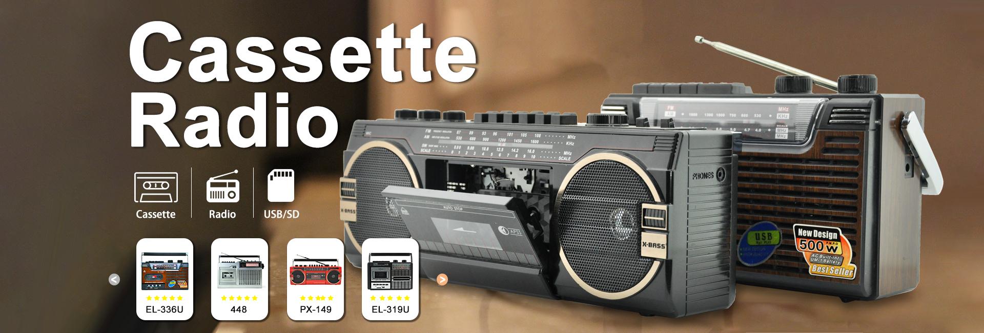 Cassette player with bluetooth