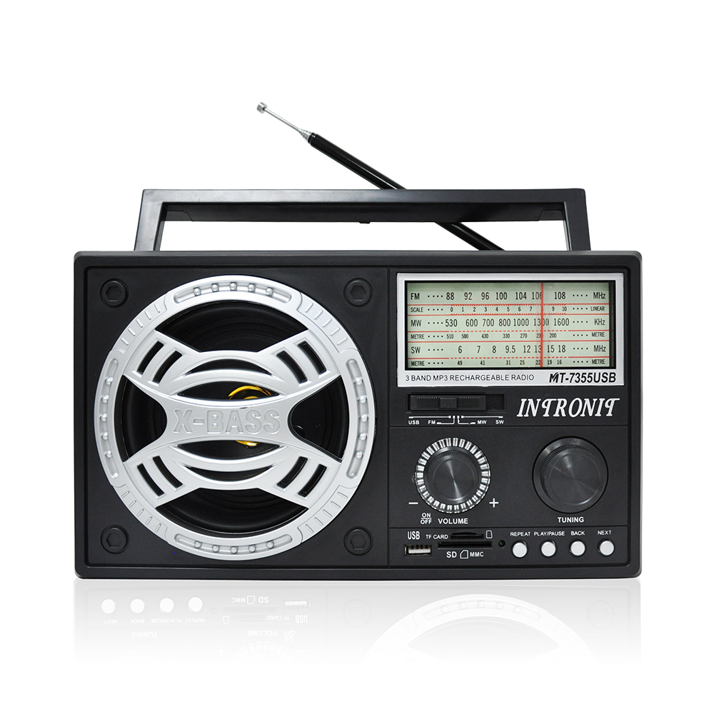 X-bass high power am fm portable radio big world digital radio receiver bass high quality portable radioEL-7355