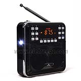 EL-714FMEletree islamic radio loud portable fm radio x-bass with usb sd mp3 player for Learning kids