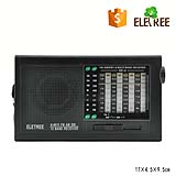 Black Color Loud FM/AM/SW1-8 Multiband Radio Receiver With Clear Sound Speaker, Tone Control Switch K-6610