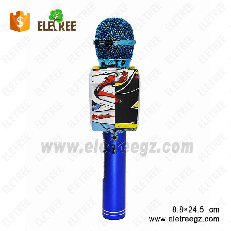 kids mobile phone studio recording cordless portable usb magic singing karaoke ktv fm wireless microphone Q5