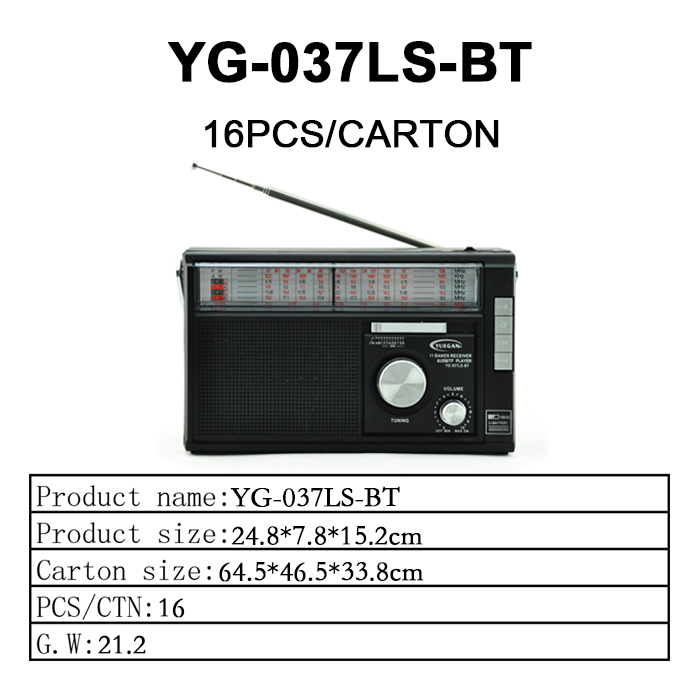 YG-037LS-BTsolar panel radio retro radio portable radio