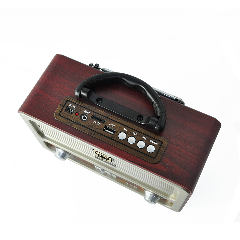 Nostalgic Wooden RETRO 3 Band Redio Bluetooth Speaker Supported FM/AM/SW USB TF Card