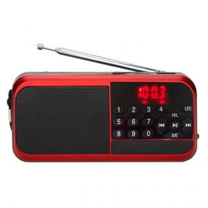 Portable Digital MP3 Music Player LED Flashlight Rechargeable USB FM Radio With LED Display