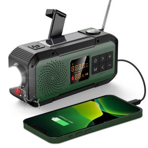Survival Flashlight Tool Multiband Am Fm Noaa Weather Dynamo Crank 2000mah Power Bank Emergency Solar Radio