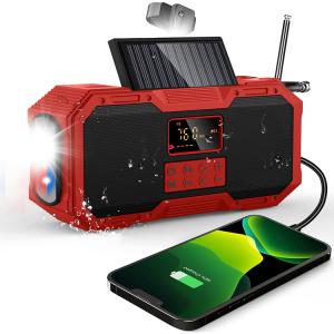 Dab Hand Crank Weather Flashlight Portable Solar Power Emergency Radio For Camping & Hiking