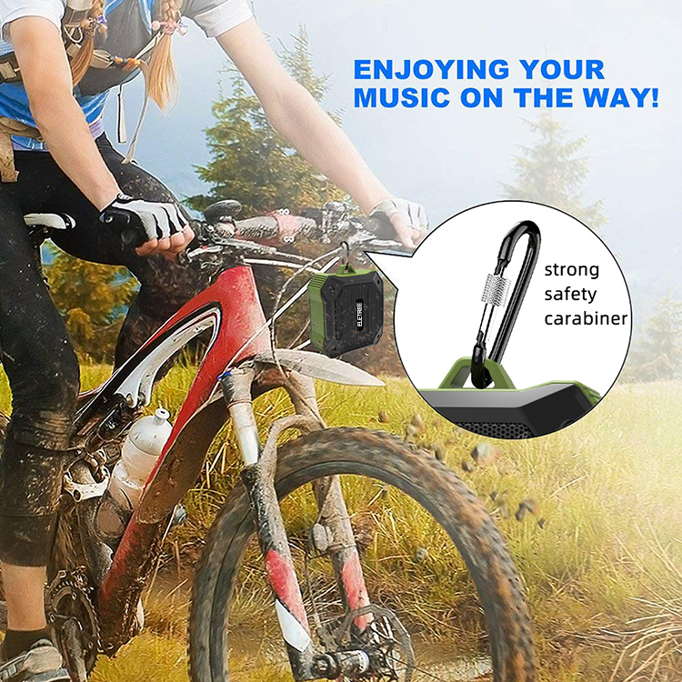Outdoor Camping Portable IPX7 Waterproof Shockproof Wireless Handsfree Calling Bass 5.0 Bluetooth Speaker