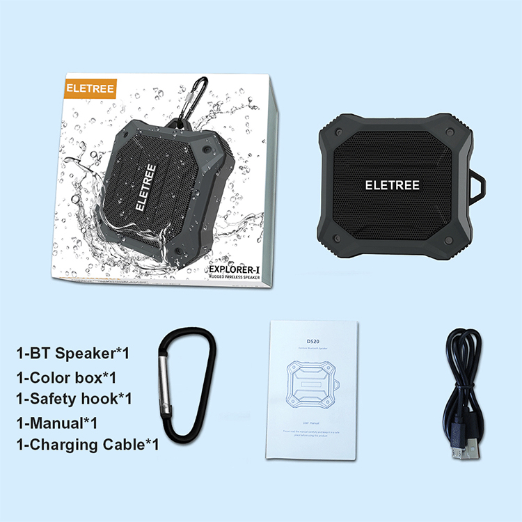 Outdoor Camping Portable IPX7 Waterproof Shockproof Wireless Handsfree Calling Bass 5.0 Bluetooth Speaker