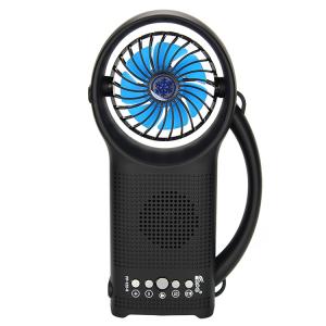 Solar Rechargeable Led Light Multifunction Fm BT Fan Radio