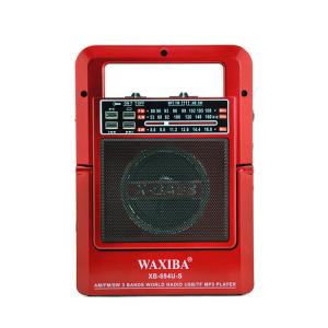 WAXIBA AM/FM/SW 3 BAND WORLD RECEIVER SOLAR PANEL RADIO XB-694U-S