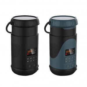 Outdoor IPX5 Waterproof Speaker 5000mAh Power Bank Wireless Radio LED Light Survival Solar Camping Lantern