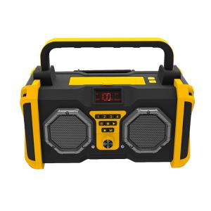 Portable 30W AM FM Weather NOAA IPX6 Waterproof Emergency Solar Budowlane Jobsite Radio with 5000mah Power bank